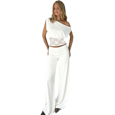 Blusa Sin Mangas con Encaje Calado y Patchwork - Versátil y Elegante - Image 5