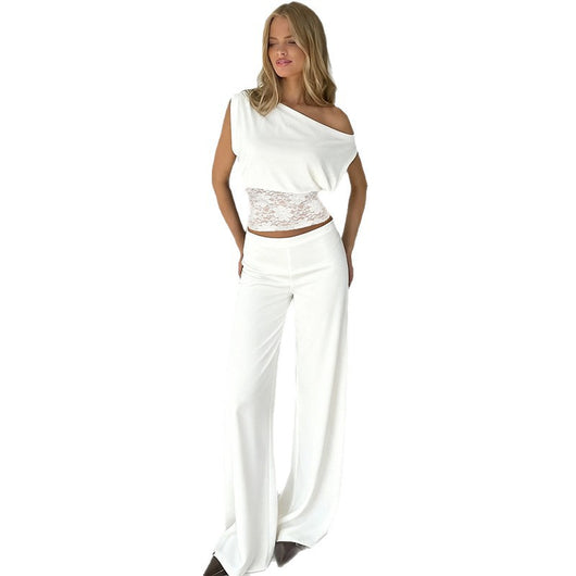 Blusa Sin Mangas con Encaje Calado y Patchwork - Versátil y Elegante - Image 5