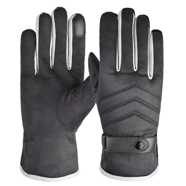 Guantes de Ante Cálidos con Forro de Terciopelo Premium