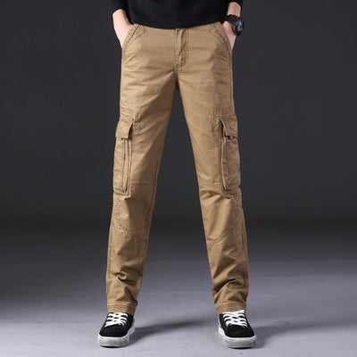 Pantalones de Trabajo Hombre Algodón Puro Bolsillos Múltiples Corte Recto - Image 6