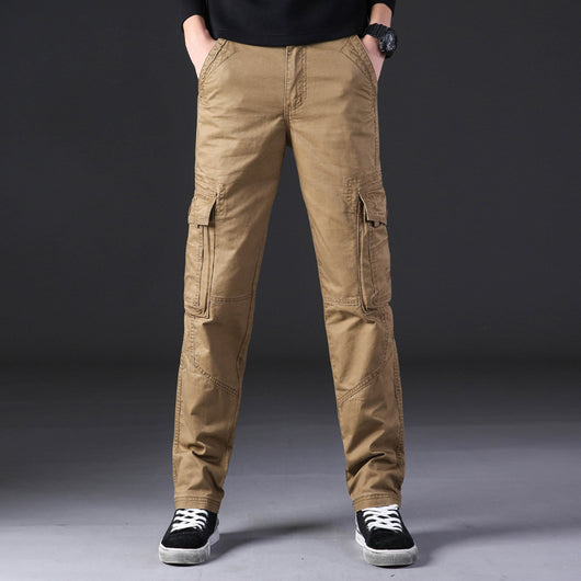 Pantalones de Trabajo Hombre Algodón Puro Bolsillos Múltiples Corte Recto - Image 6