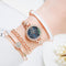 Reloj de Acero Inoxidable para Mujer - Juego de Cuatro Piezas de Tendencia Actual