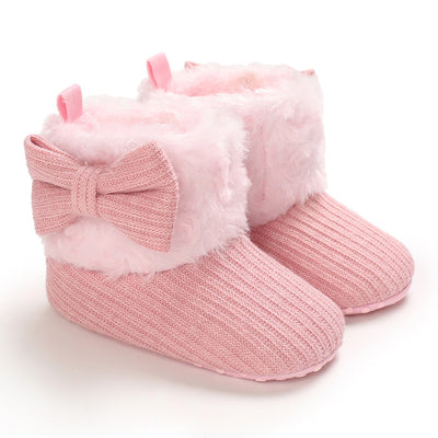 Botitas de Nieve para Bebés 0-1 Años con Diseño de Moño Tejido - Image 4