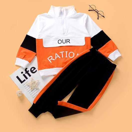 Conjunto Elegante: Blusa Manga Larga con Bloques de Color y Pantalón Coordinado - Image 11