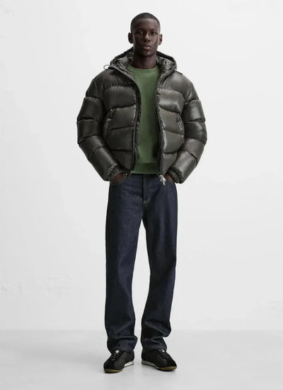 Chaqueta Negra de Algodón con Capucha - Estilo Casual - Image 16