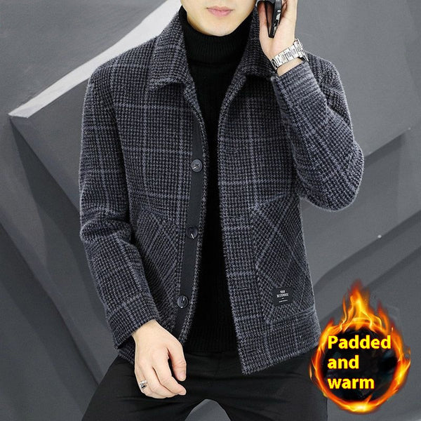 Chaqueta de Lana Casual para Negocios Otoño-Invierno