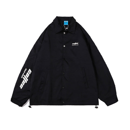 Chaqueta Casual para Hombre con Estampado Retro y Diseño Oversize Tipo Utilidad