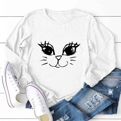 Blusa Mujer Estampado Gato Sonriente - Moda Internacional - Image 6