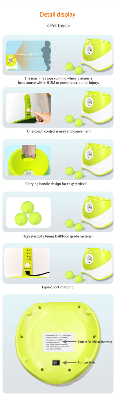Lanzador Automático de Pelotas para Perros - Juguete Interactivo para Exteriores - Image 17
