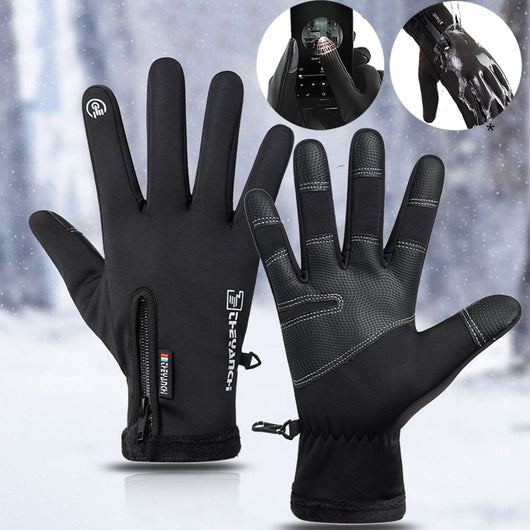 Guantes de Invierno Táctiles Antideslizantes Unisex Impermeables y Cortavientos para Ciclismo y Deportes