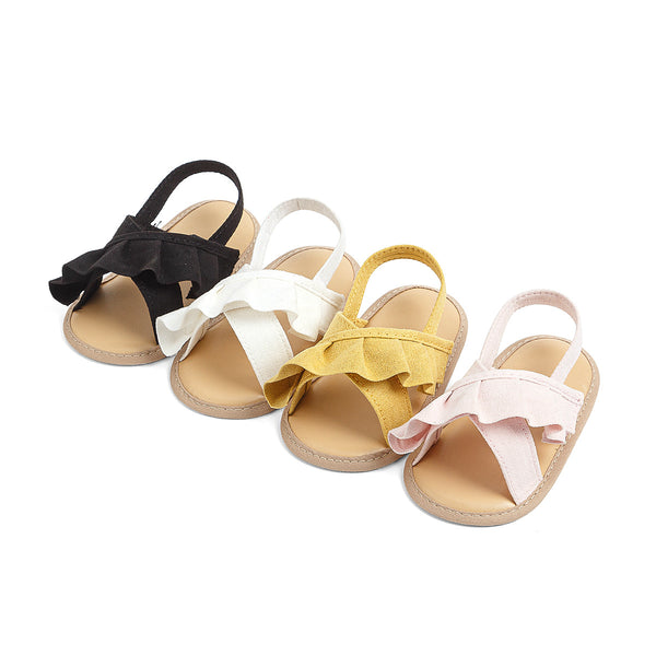 Zapatos Suaves para Bebé Niña Primavera Verano con Cordones y Suela Flexible