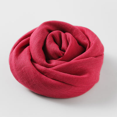 Pañuelo de Algodón y Lino Artístico de Color Sólido para Mujer - Image 23
