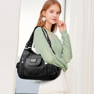 Bolso Tote de Moda para Mujer Estilo Retro Europeo Bolsa Mensajero Dumpling - Image 17