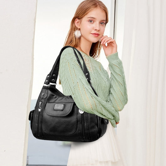 Bolso Tote de Moda para Mujer Estilo Retro Europeo Bolsa Mensajero Dumpling - Image 17