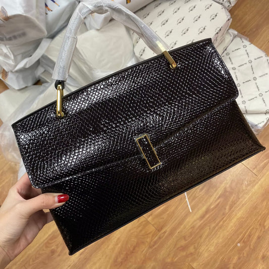 Bolso Bandolera Efecto Cocodrilo y Serpiente con Gran Capacidad