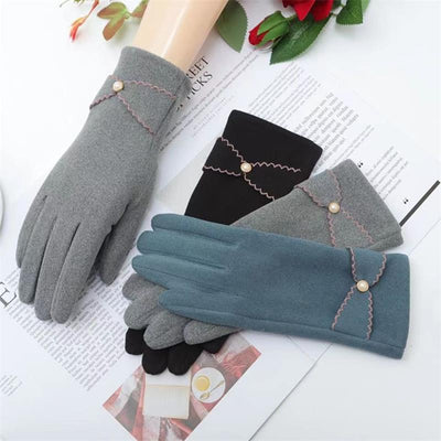 Guantes de Gamuza Aterciopelada para Mujer - Abrigo Otoño Invierno - Image 7