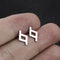 Nordic Rune Letter Earrings Made Of Stainless Steel Steel Color 24style