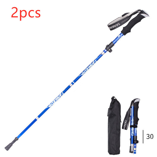 Bastón de Trekking Plegable Ultra Ligero con Mango Recto - Retráctil y Portátil - Image 26