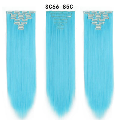 Set de Extensiones de Cabello con 16 Clips - Peluca de Fibra Sintética Premium - Image 28