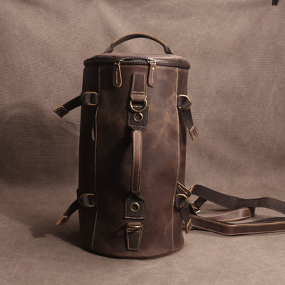 Mochila de Cuero Genuino Crazy Horse para Hombre - Gran Capacidad - Image 3