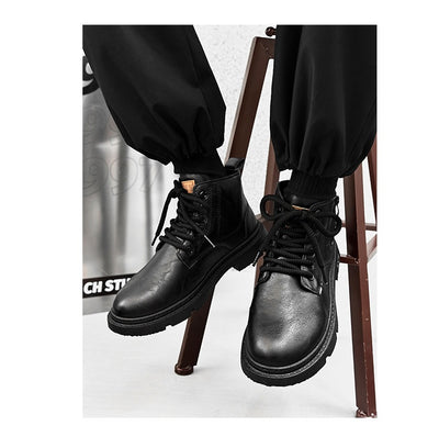 Botas Altas Estilo Británico Retro para Hombre - Casual y Versátil - Image 23