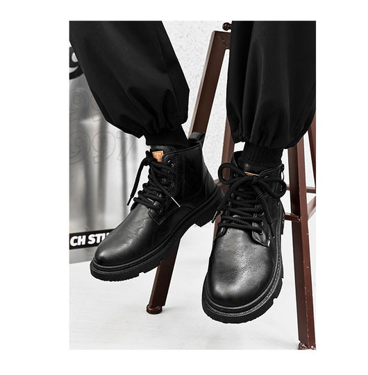 Botas Altas Estilo Británico Retro para Hombre - Casual y Versátil - Image 23