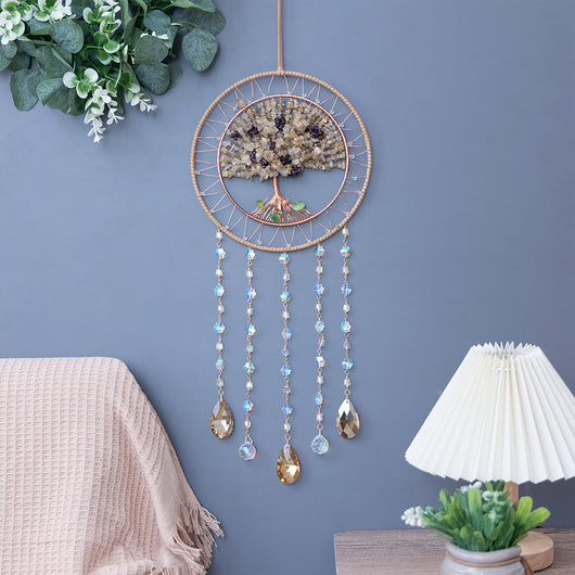Atrapasueños con Cristal de Ágata Natural Triturada - Image 31