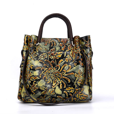 Bolsa Mensajera de Cuero Genuino con Relieve 3D para Mujer - Image 13