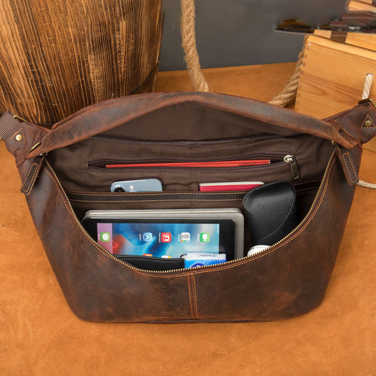 Bolso Mensajero de Cuero para Hombre - Deportivo y Outdoor - Image 5