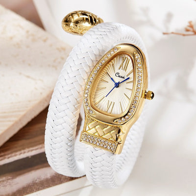 Reloj de Moda con Correa de Cuero y Diamantes - Image 2