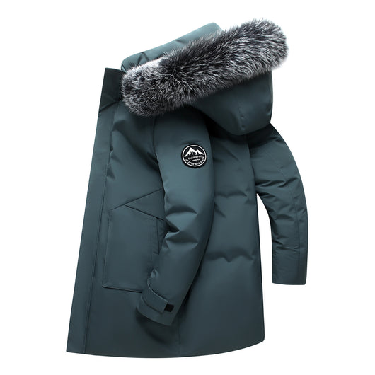 Abrigo Acolchado Hombre con Cuello de Piel de Zorro - Impermeable y Cálido - Image 8