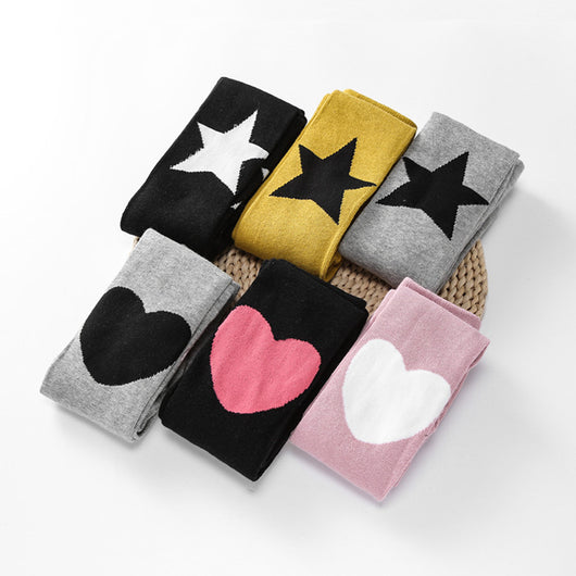 Medias Infantiles de Algodón con Estrellas - Leggings Niña Colores Pastel - Image 10