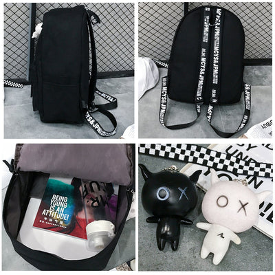 Mochila de Lona Estilo Coreano para Estudiantes y Aventuras - Image 6