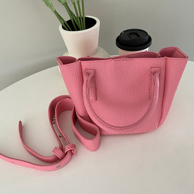 Bolso Bandolera Canasta de Cuero Suave Litchi - Image 6