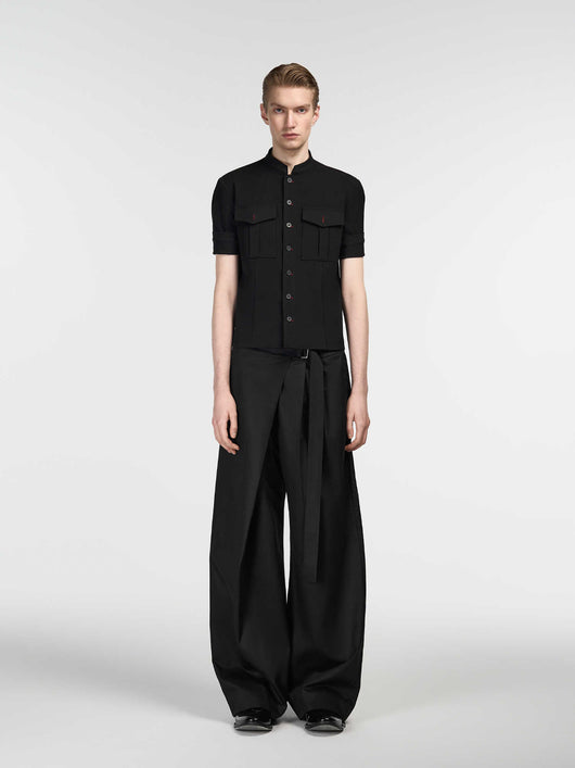 Pantalón Recto de Talle Ajustable en Tencel-Algodón con Pliegue Delantero - Image 12