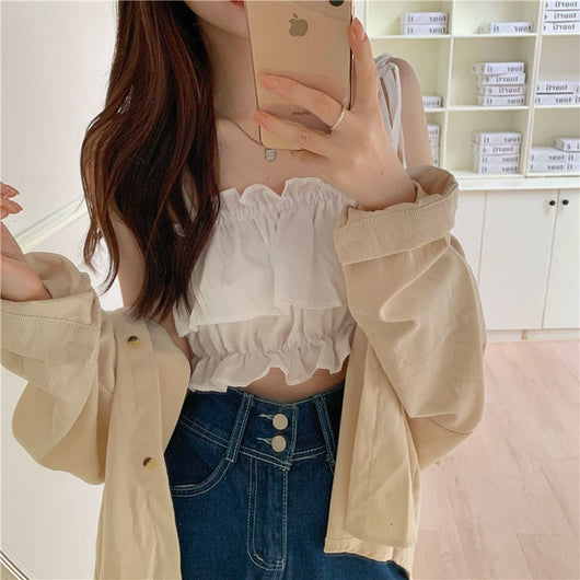Top Fruncido Hot Girl con Tirantes Ajustables - Image 12