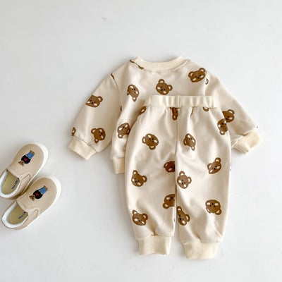 Conjunto de Ropa para Bebé Suéter de Algodón con Osito Cartoon - Image 24