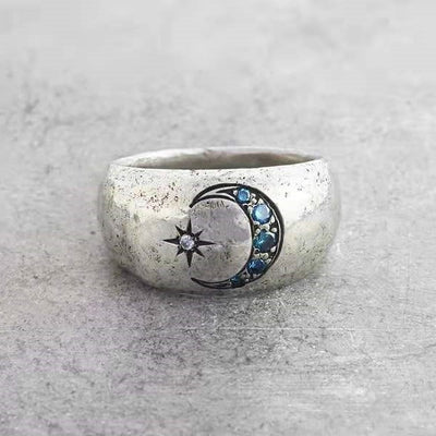 Anillo Retro Luna y Estrellas en Aleación - Image 9