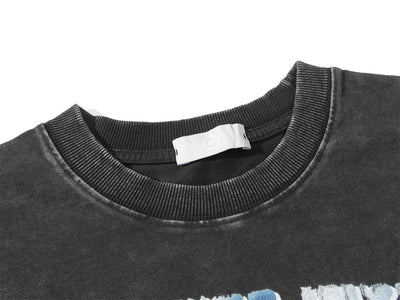 Camiseta Estampado Derretido Manga Corta para Hombre - Image 7