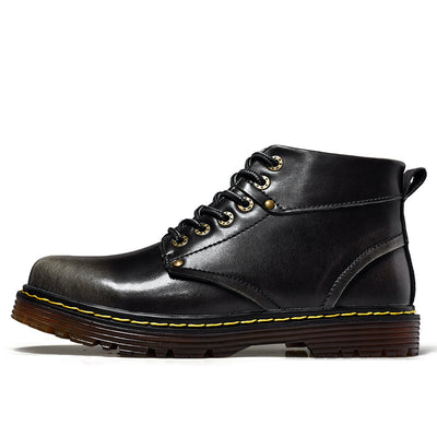 Botas Martin Hombre Corte Medio Estilo Británico Versátiles - Image 15
