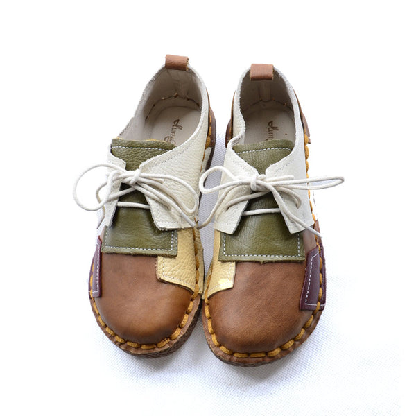 Zapatos Colorblock con Punta Redonda y Suela Blanda - Diseño Único y Cómodo - Image 3