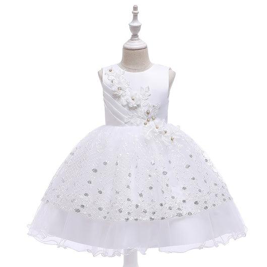 Falda Tutú de Malla con Encaje Perlas para Niñas - Image 5