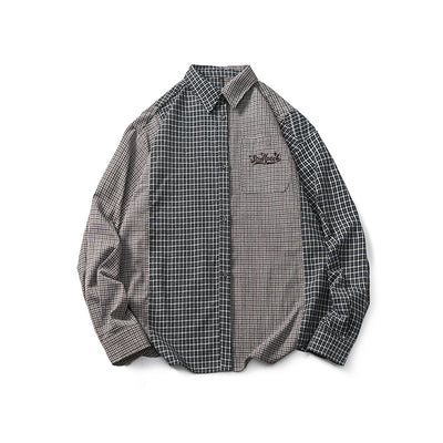 Camisa de Cuadros Patchwork para Hombre - Image 2