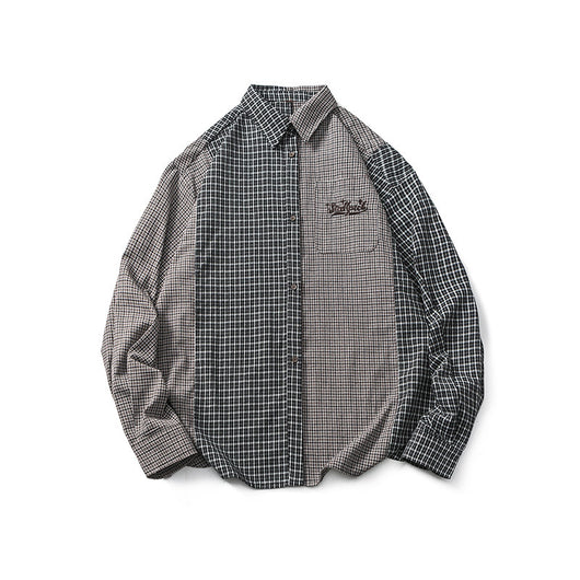 Camisa de Cuadros Patchwork para Hombre - Image 2