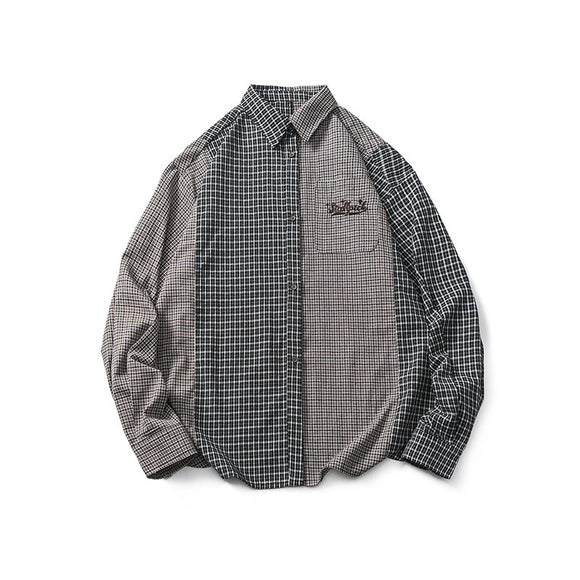 Camisa de Cuadros Patchwork para Hombre