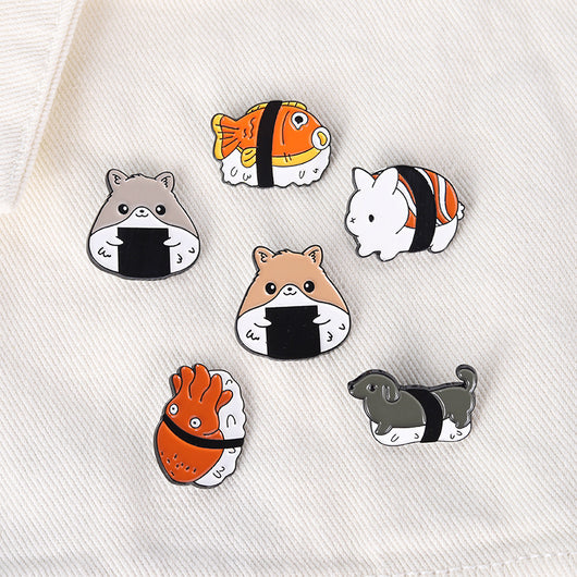 Broche Decorativo Serie Animales Diseño Hámster Esmaltado para Ropa - Image 20