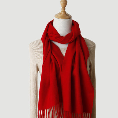 Bufanda de Cachemira Pura Colores Sólidos para Otoño e Invierno - Image 6