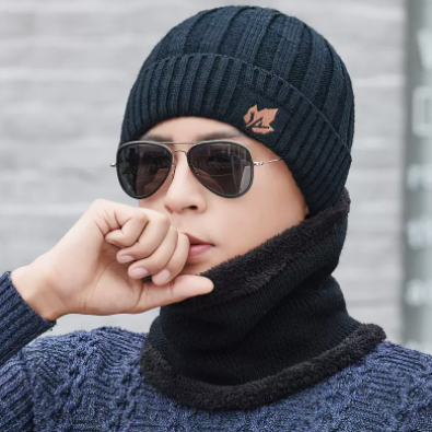 Gorro de Lana Grueso Tejido con Forro Polar para Hombre - Image 14