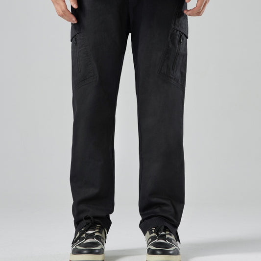 Pantalones Casuales de Corte Recto Versátiles para Hombre