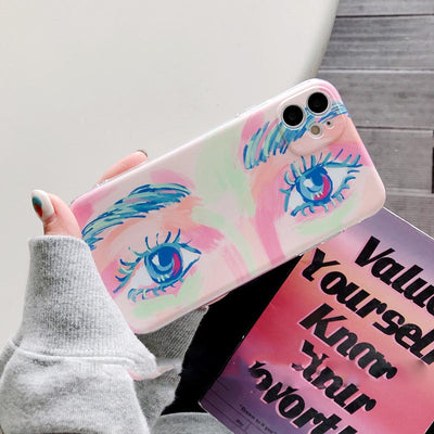 Funda de Celular Artística con Pintura al Óleo - Ojos de Niña - Image 3